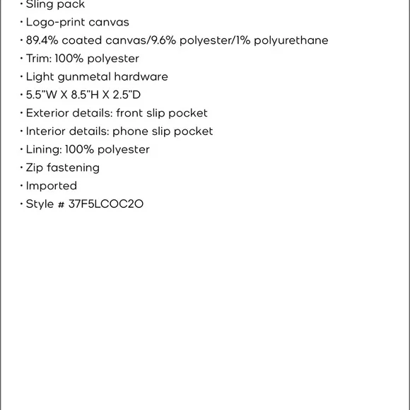 Michael Kors Cooper Medium KORS Logo Sling Pack NWT blue logo/black - Picture 8 of 14